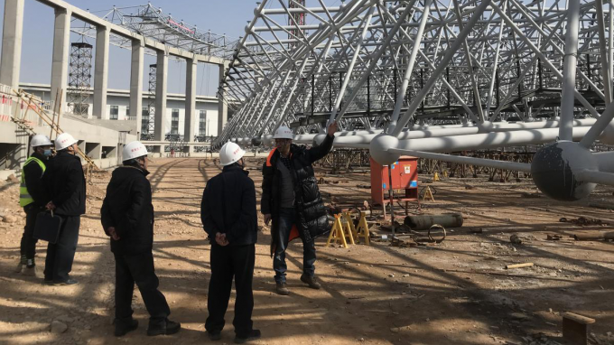 甘肅省建筑設(shè)計研究院有限公司安全生產(chǎn)部對臨洮滑冰館建設(shè)項目督導(dǎo)檢查